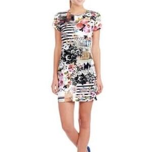 Just Love Multicolored Graphic London Floral Patterned Dress Size Large‎